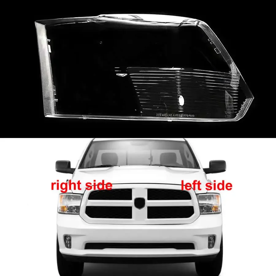 

For Dodge RAM Trucks 1500 2500 2009-2018 (US Version) Front Headlight Cover Transparent Lampshade Headlamp Shell Plexiglass