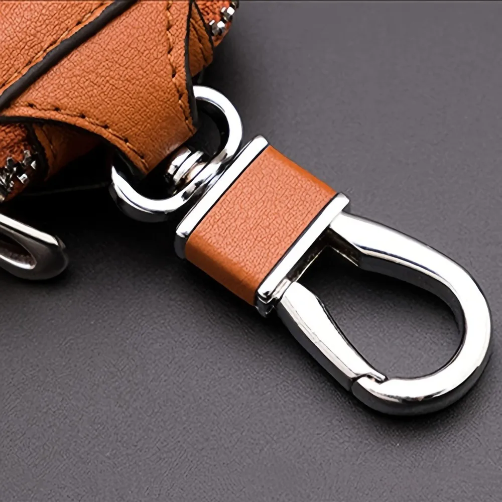 1pc Retro Fashion Business multifunktion ale Schlüssels chutz hülle, lässiger tragbarer Schlüssel organisator für Herren mit großer Kapazität, Reiß verschluss – Detail 5