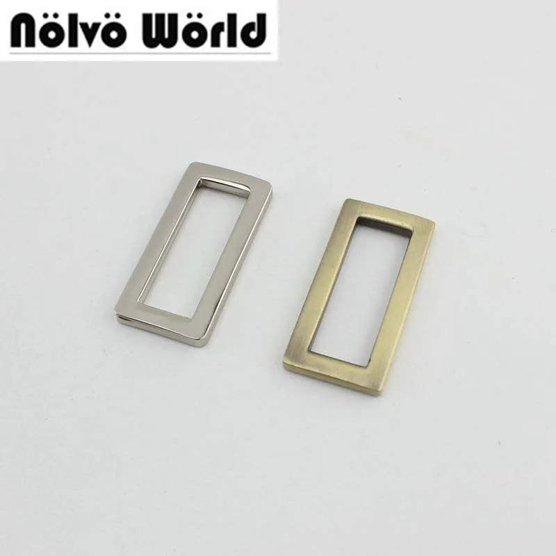 

50pcs 5colors 32mm 25mm Inside width polished tabular edge buckle alloy square buckle for DIY bags/belts buckles