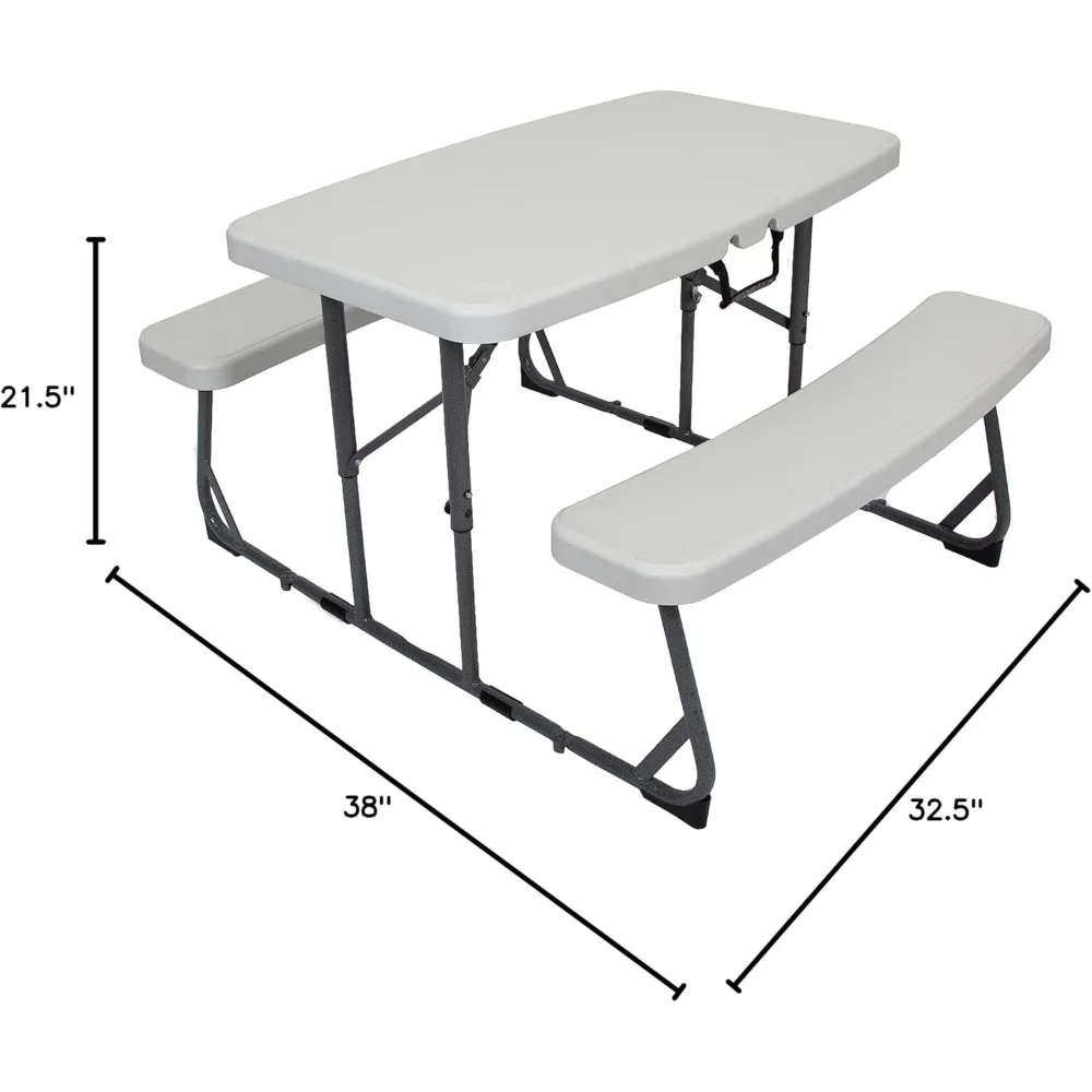 Table de pique-nique compacte pour enfants (G-940), blanc