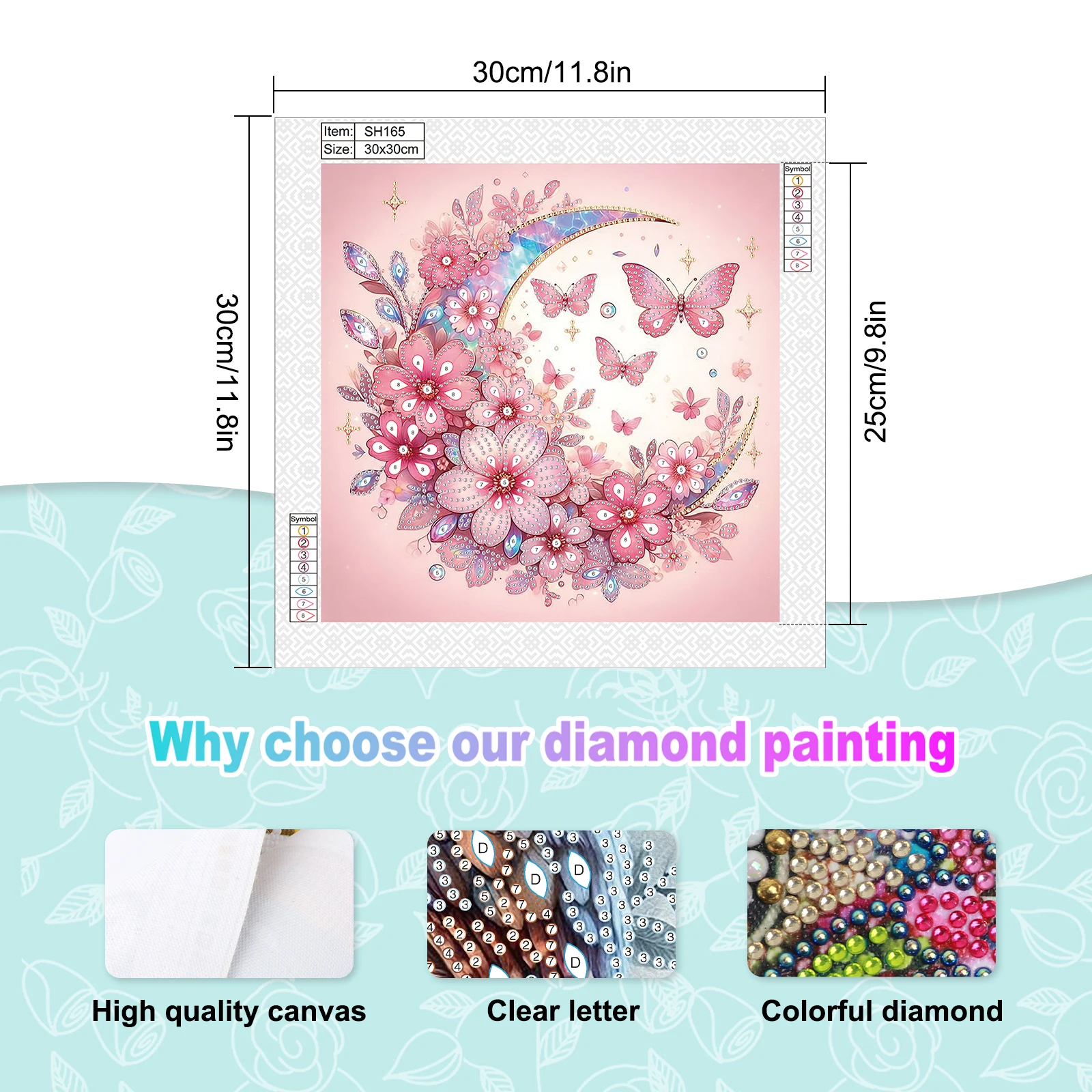 Diamond Art Painting Kit for Adult,moonDIY Special Shape Crystal Diamond Partial Diamond Art Painting for Home wall Decor Gift