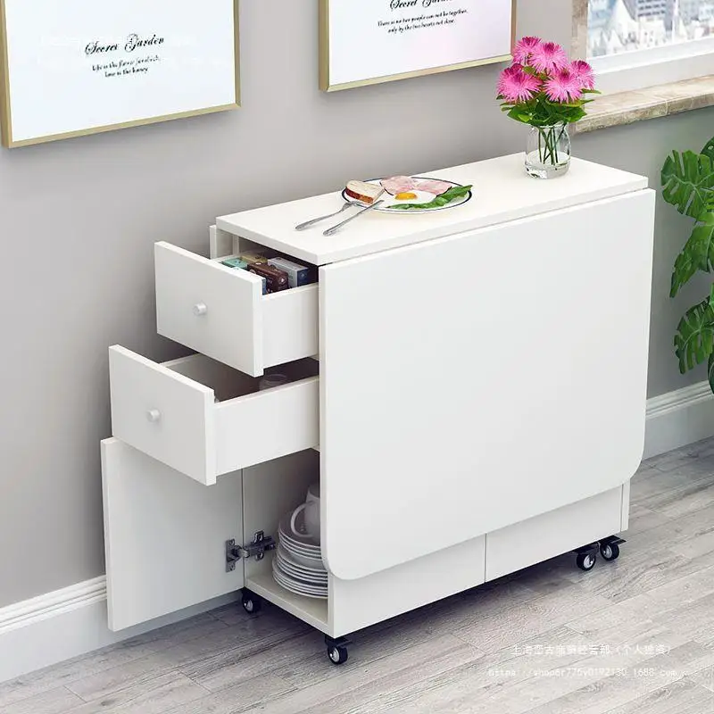

Square mobile small apartment with drawers, cabinet doors, folding