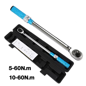 3/8 inch torque wrench spanner tool 5-60N.m mirror polish two way precision preset torque wrench adjustable hand tools for repair
