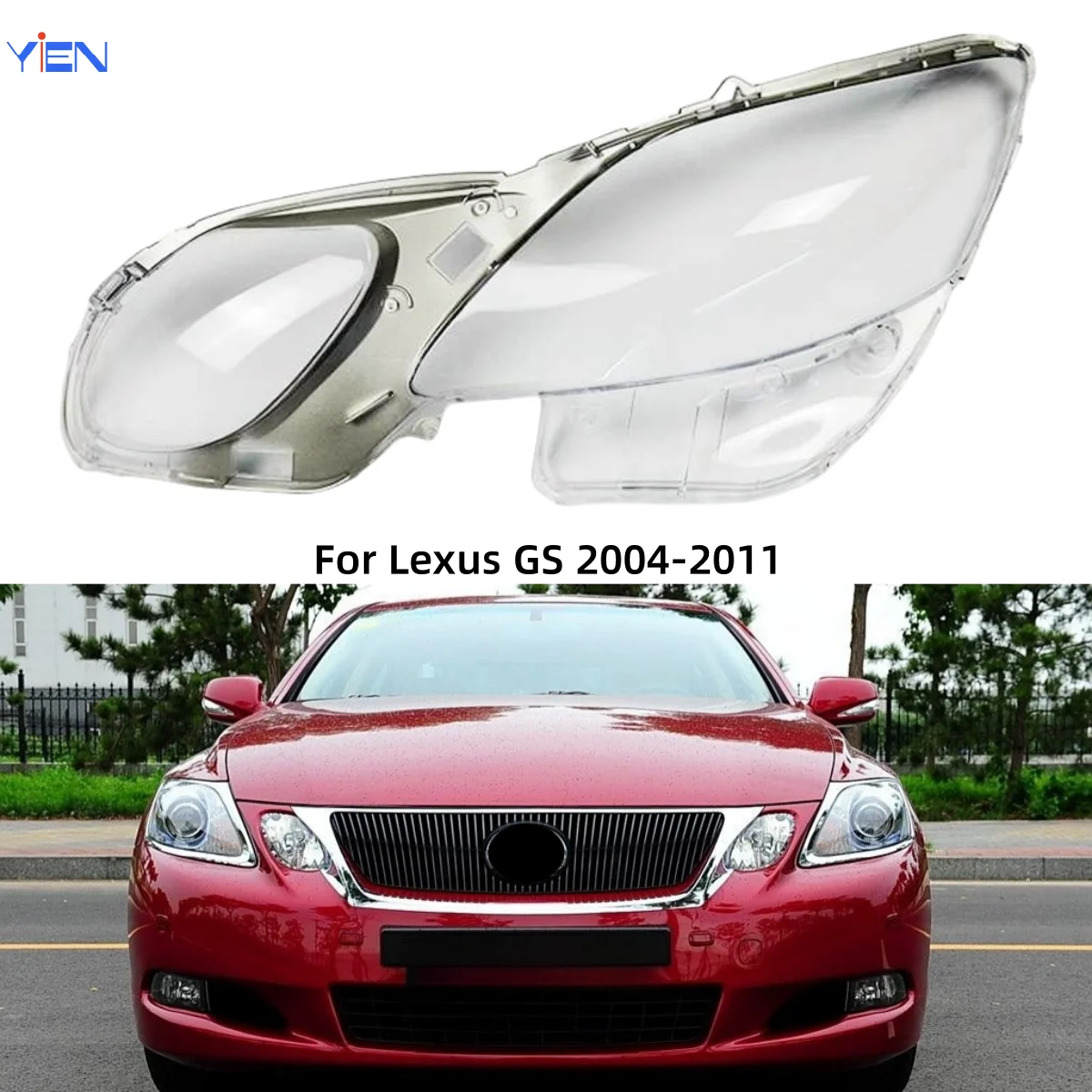 

For Lexus GS GS300 GS430 GS450h GS460 2004 2005 2006 2007 2008 2009 2010 2011 Car Interior Spare Parts Headlight Lights Glass
