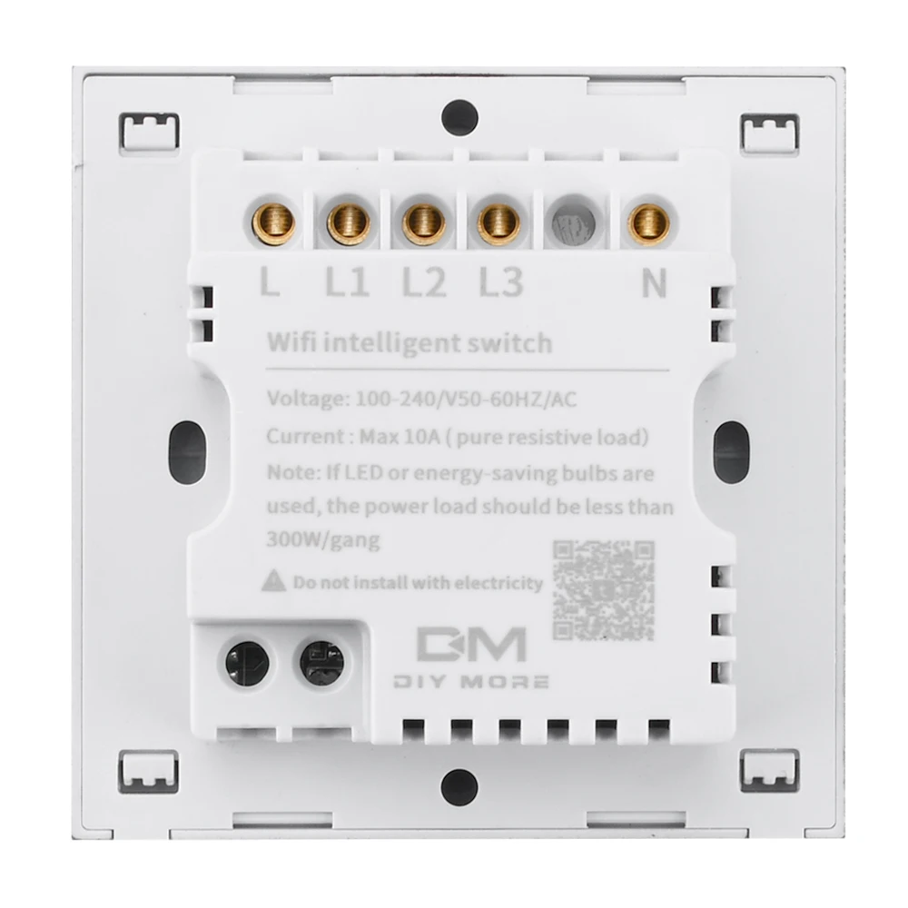 Tuya WiFi Smart Light Switch Button Switch 1 2 3 Gangs Smart Life APP Remote Control Voice Control Timer Switch