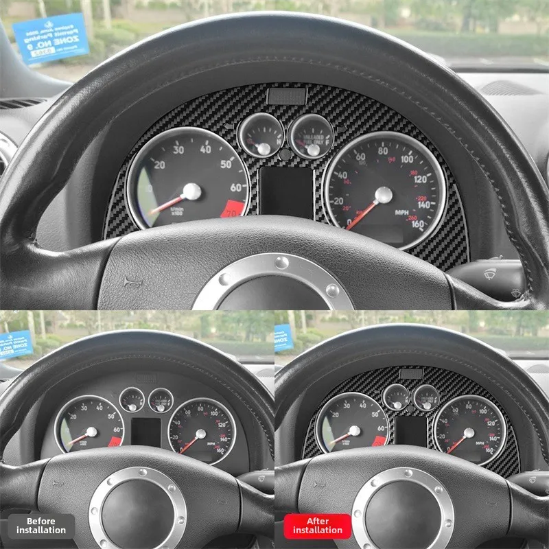 Adecuado para Audi01-06StyleTTPegatina decorativa para tablero de piezas modificadas interiores de fibra de carbono