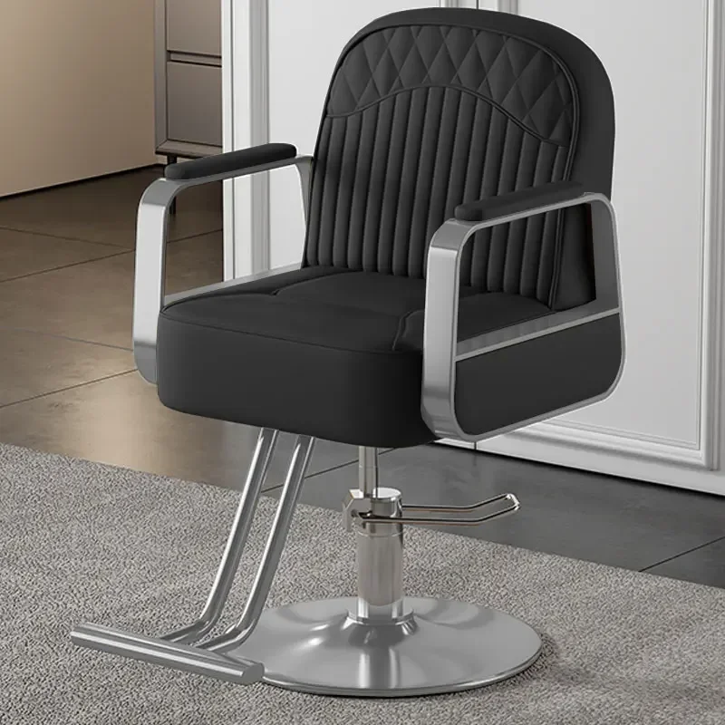 

Professional Stainless Steel Barber Chair Salon Hair Shop Black Comfort Salon Luxury Lifter Cadeira Furniture