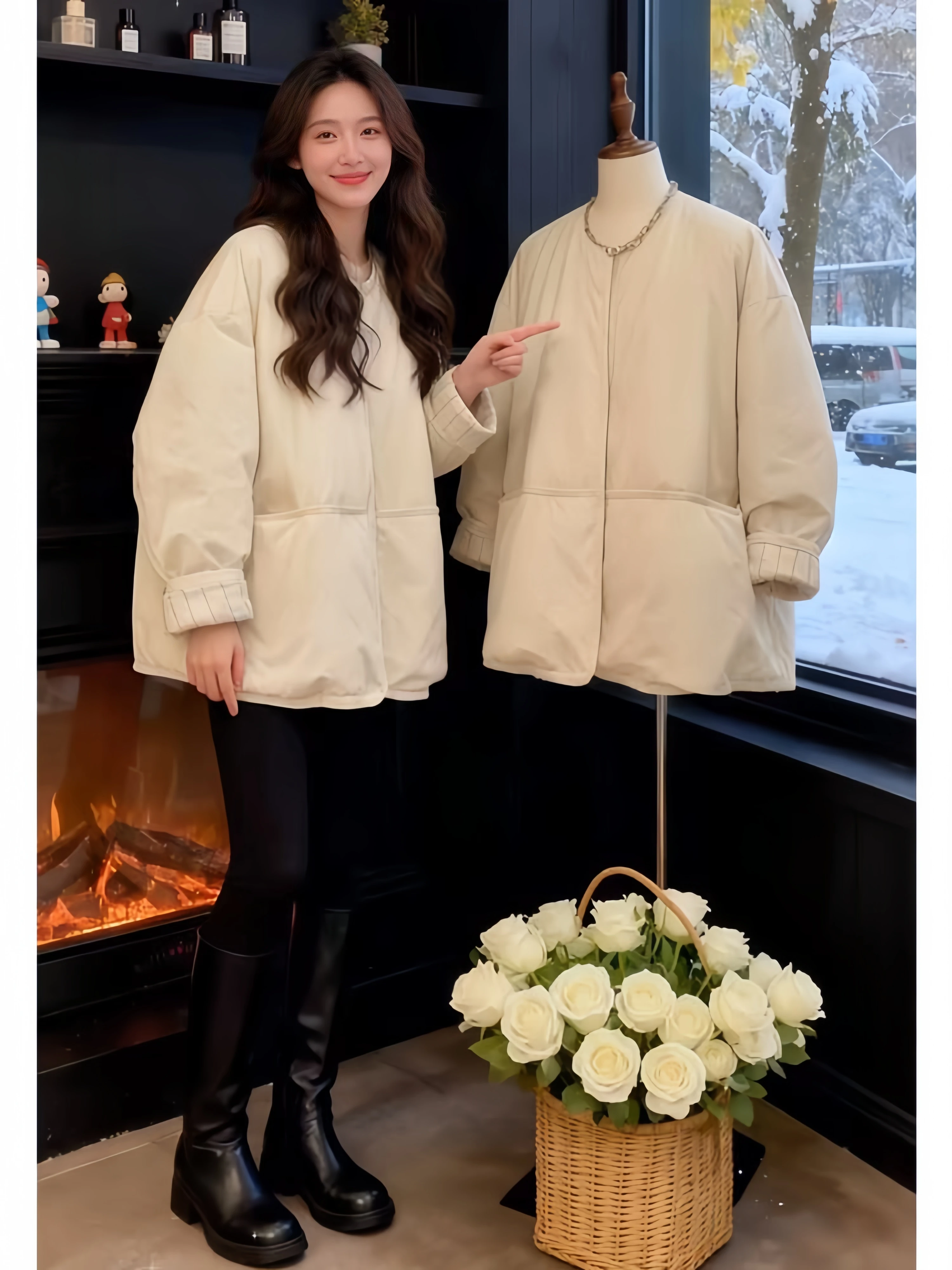 Ladies Loose Fit Cotton Jacket Comfortable Style Zipper Closure Thickened Autumn Winter New Design Casual Wear Korean Version