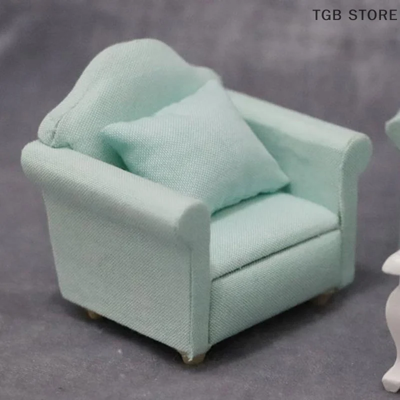 1:12 Miniature Soft Single Sofa For Dolls Mini Furniture Toys For Girls Gift