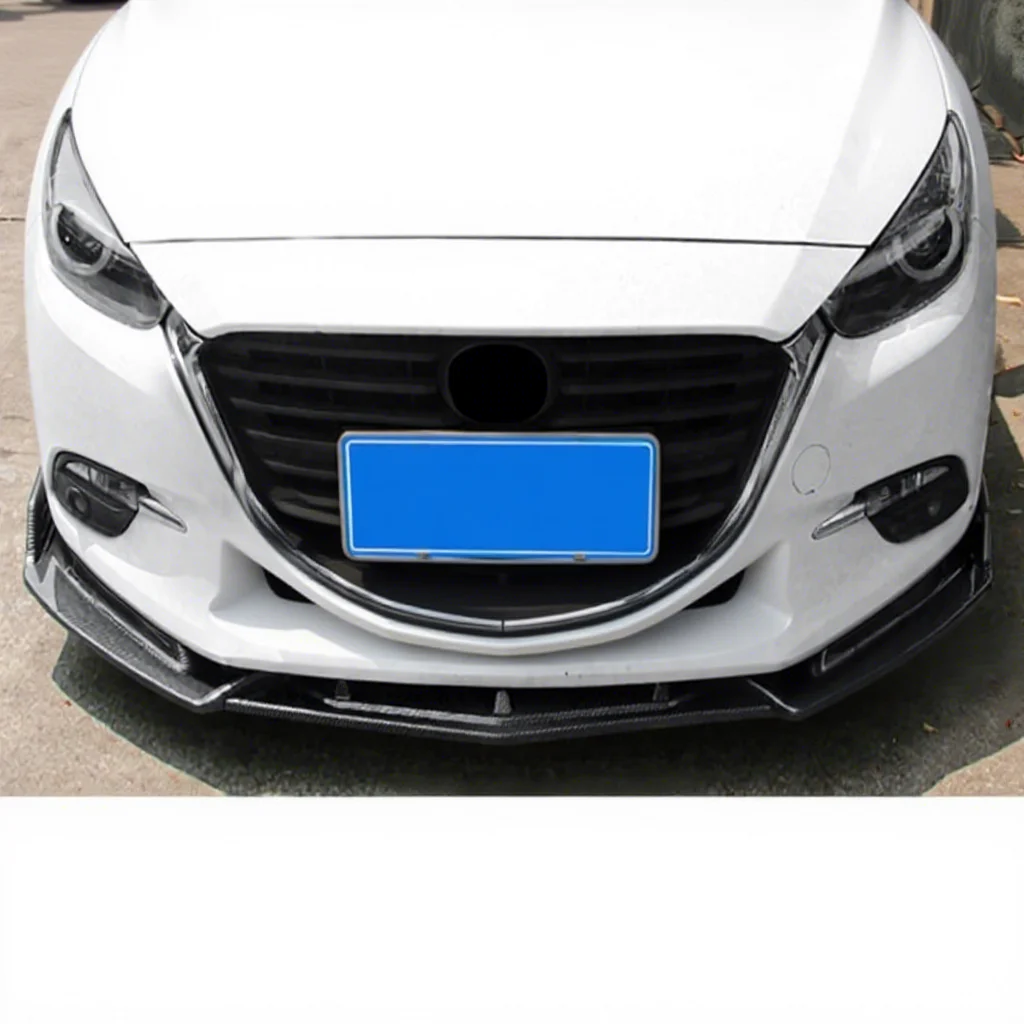 Car Front Bumper Lip Splitter Diffuser Spoiler Bumper Guard for Mazda Axela 2014-2019 Body Kit Car Accessories