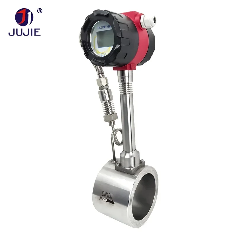 Sensore misuratore di portata Vortex Misuratore di gas intelligente Vapore Aria compressa Gas naturale Azoto Display digitale 4-20 mA RS485