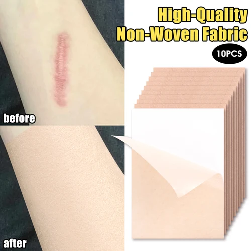 Imagen 2 del producto 10 Uds. Parches correctores de piel para cicatrices, tatuajes temporales impermeables, pegatinas invisibles para cubrir cicatrices, cinta ocultadora, herramientas de maquillaje