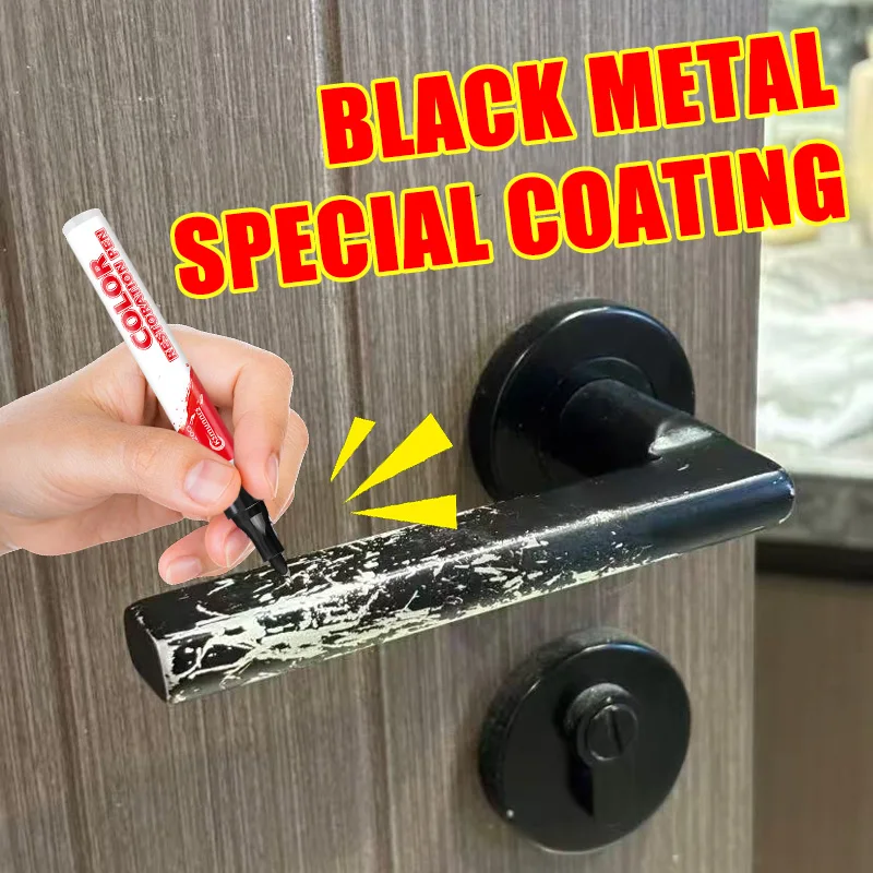 Black Metal Touch Up Paint Pen Faucet Scratch Repair for Bathroom Kitchen Sink Bathtub and Door Handle Restoration