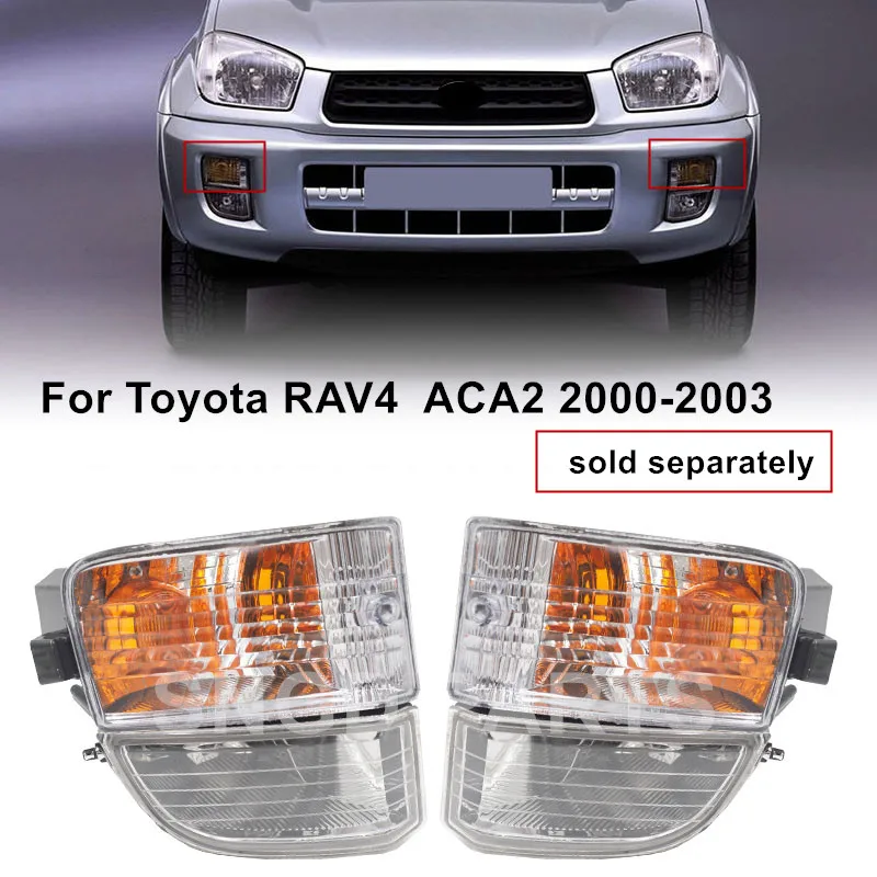 For TOYOTA RAV4 ACA2 2000 2001 2002 2003  Front Bumper Fog Light Driving Fog Lamp NO Bulb Auto Accessories