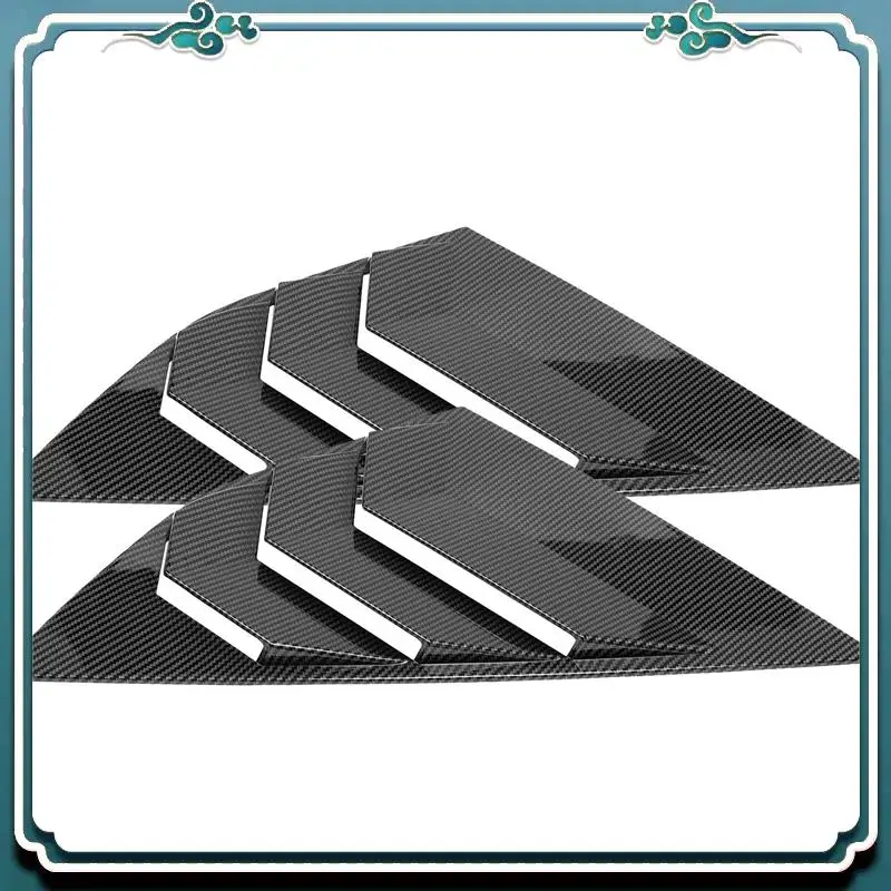 

ABTU-Carbon Fiber Color Rear Side Vent Quarter Window Louver Shutter Cover For Ford Focus MK3 ST RS Hatchback 2012-2018