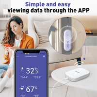 IP54 Mini Wireless Weather Station Remote Sensor WiFi APP Control Home Indoor Outdoor Real-time Air Humidity Temperature Monitor