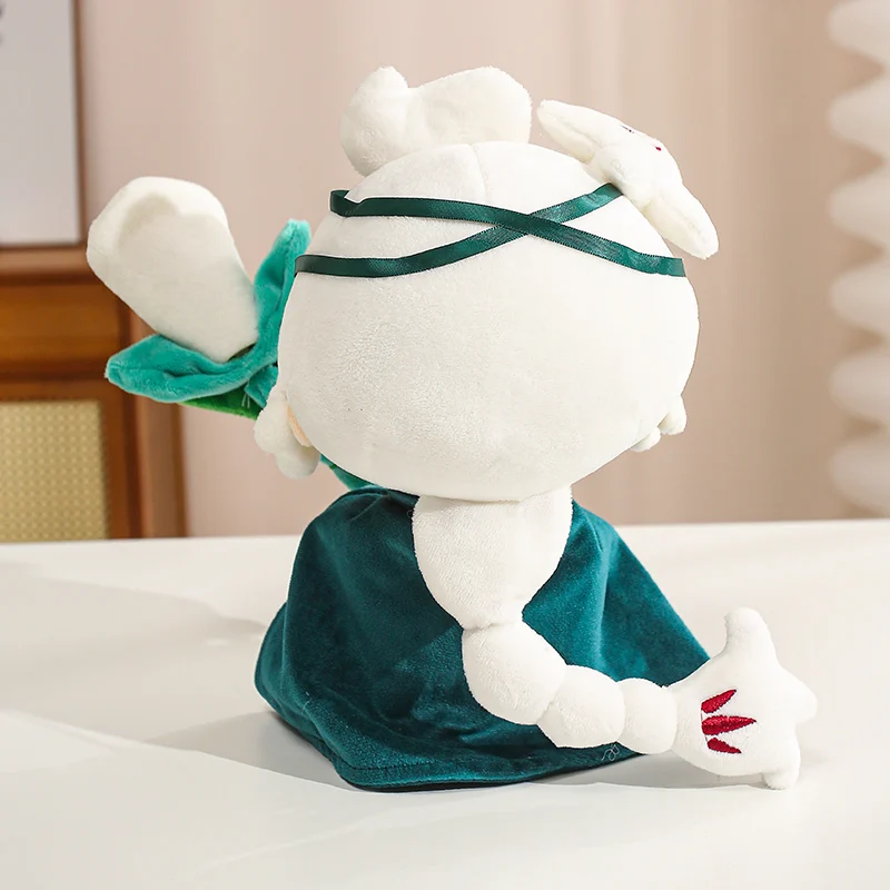35cm White Lily Cookie Plush Toy Cookie Run Kingdom Soft Stuffed Figure Cartoon Plushies Magic Staff Home Decor Birthday Gift view 2