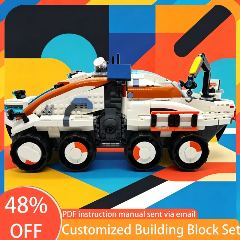 1561 Parts MOC Customize Space Series EV-G4 Command Rover Model Building Block Creative Technology Assembly Toys Birthday Gift