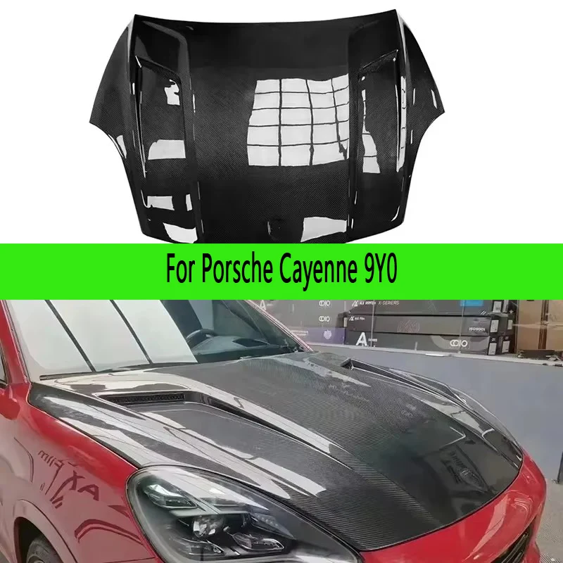 

For Porsche Cayenne 9Y0 2018+ Carbon Fiber Hood Forged carbon Engine Cover Hood Car Headliner Hood Cover Porsche body kit