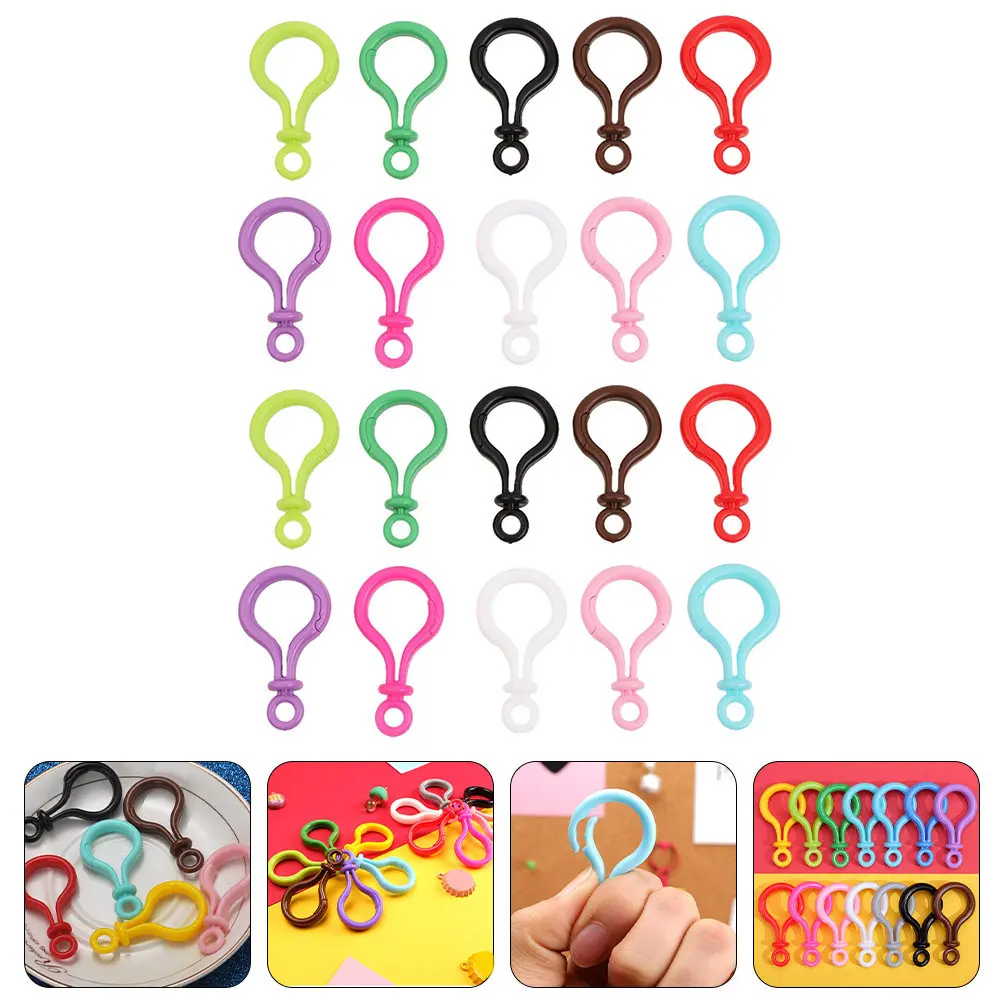 32Pcs Thickened Lobster Clasp Keychain Clips High Quality Plastic Versatile DIY Jewelry Making Repair Clasp for Necklace
