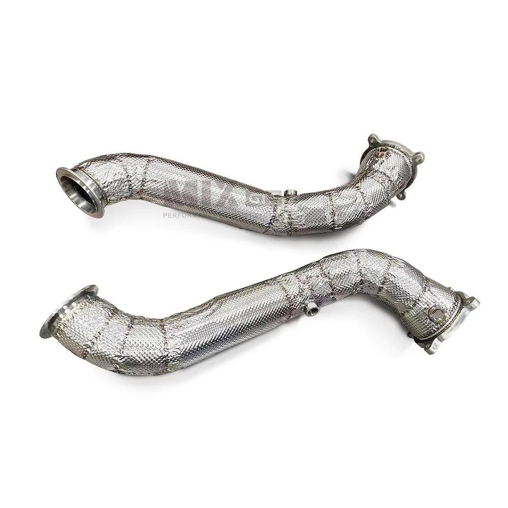 For McLaren 600LT Spider Coupe 3.8T 2018-2019 stainless steel head section high flow exhaust  system with catalytic downspout