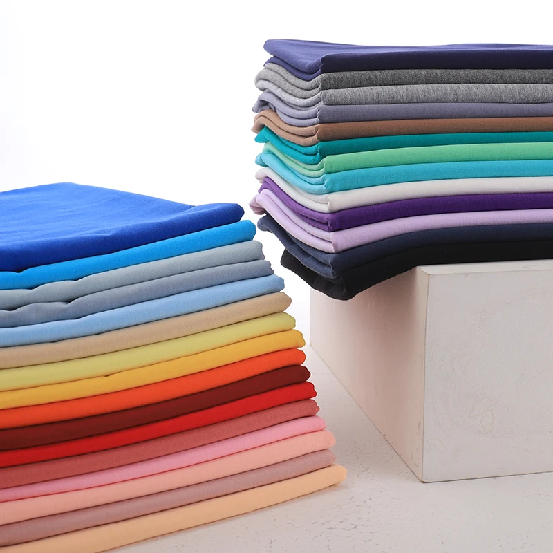 170x50cm 95% algodón 5% LICRA tejido para Jersey hacer ropa deportiva de primavera y verano vestido de tela de alta elasticidad 330 g/m