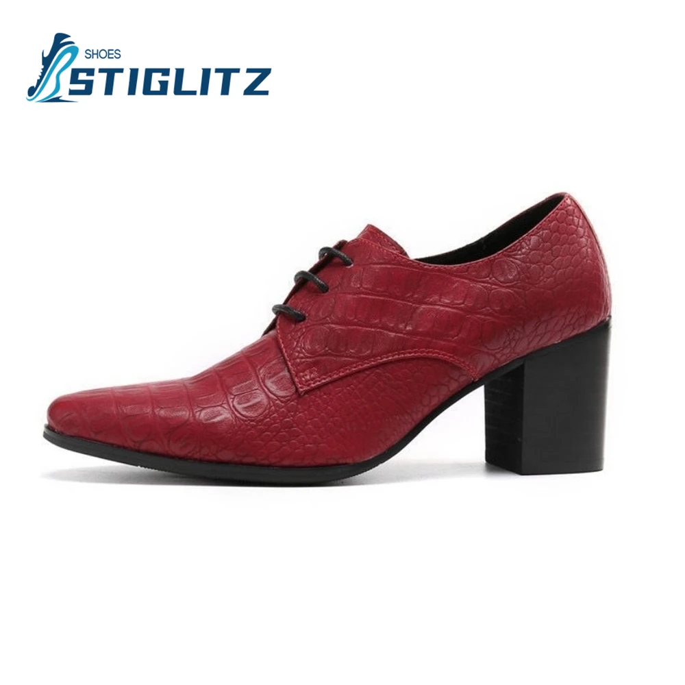 

Solid Color 6Cm High Heeled Oxford Shoes Pointed Toe Square Heel Height Increasing Shoes Lace Up Genuine Leather Shoes 2023 New