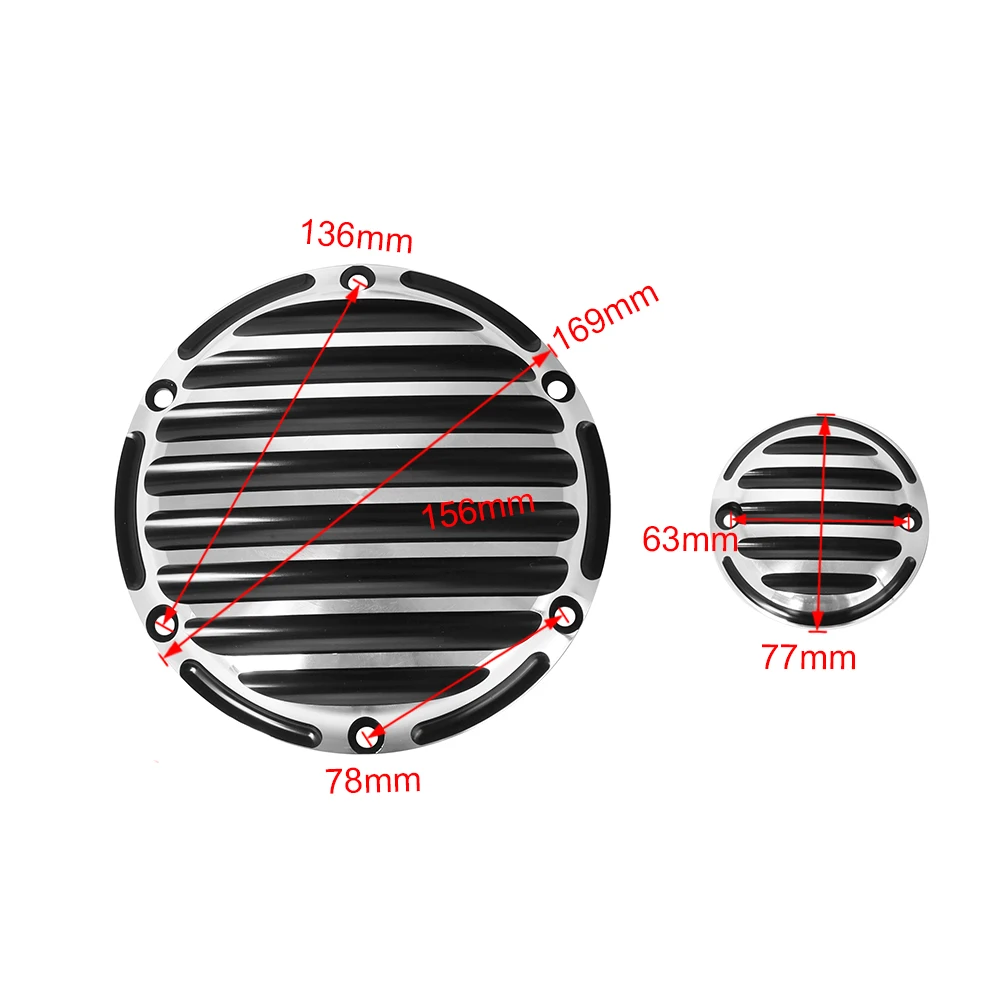Motorcycle CNC Derby Cover Timer Timing Cover 6 Holes Set For Harley Sportster 883 1200 XL 2004-2017 72 Nightster Forty Eight