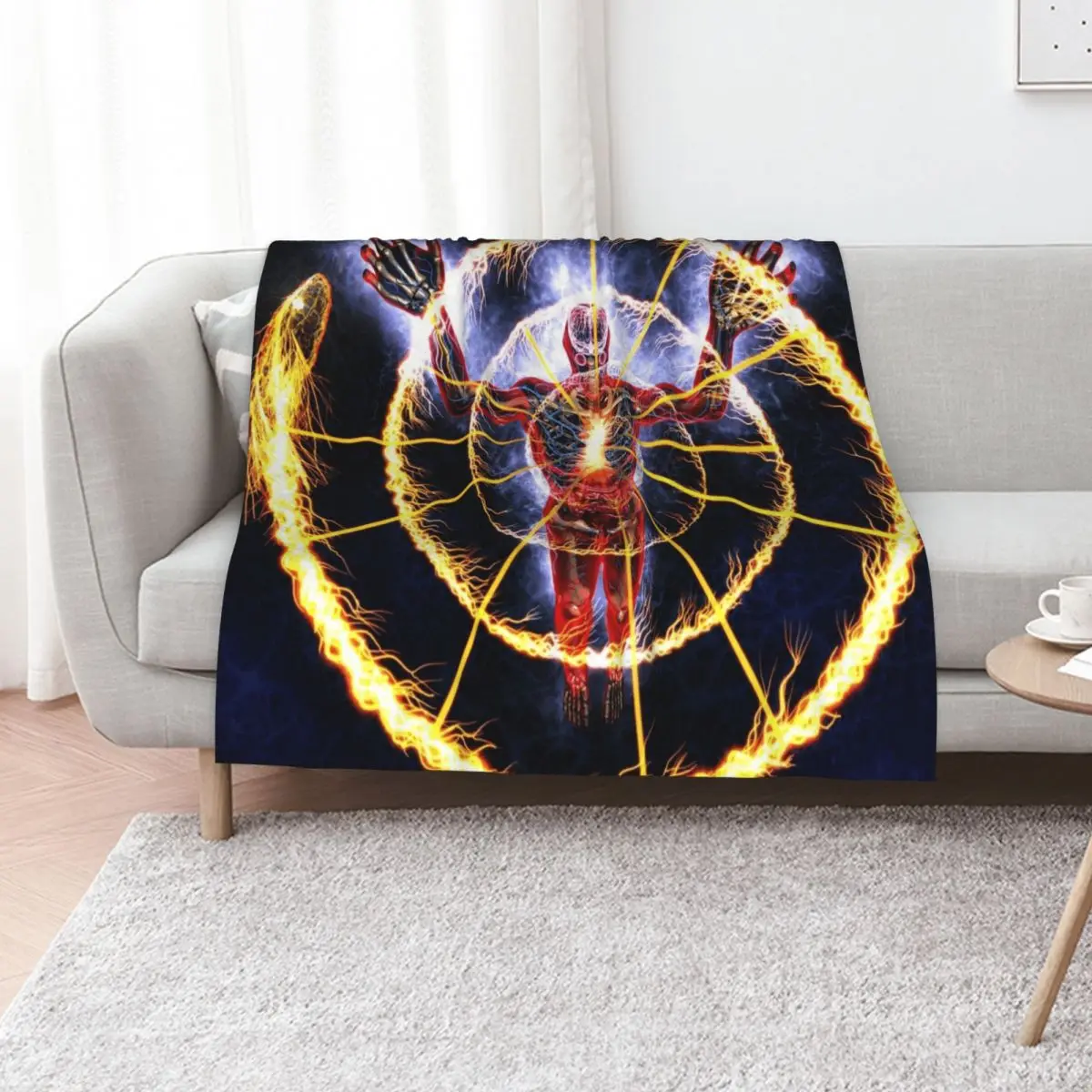 

alex grey cosmic aura circle 2020 design garpu Throw Blanket wednesday Winter beds Luxury Throw halloween Blankets