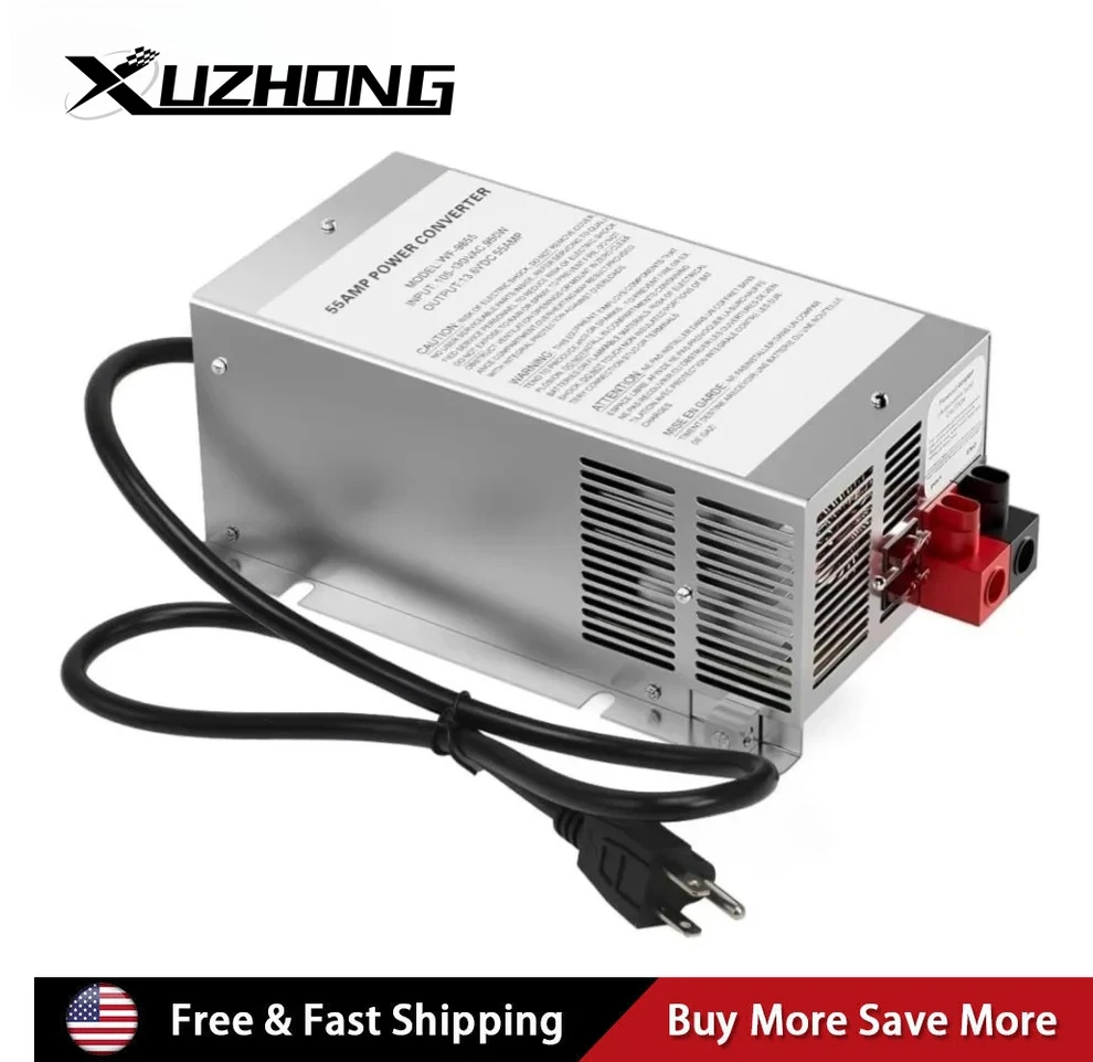 

55 Amp RV Converter WF-9855 Deck Power Converter Charger For Camper Trailer
