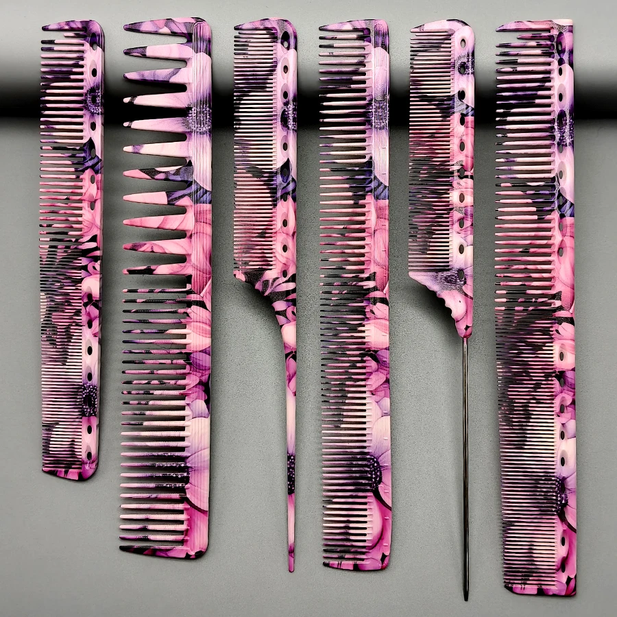 

6Pcs Hairdressing Comb Set, Professional Comb Set for Hairstylists, Hair Combs for Men and Women, Unisex Suitable for All Hair Types, Long and Short Hair Styling, Hairdressing Comb Set, Essential Salon Hair Styling Comb