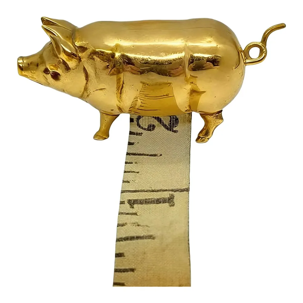 Measuring Tape Vintage Pig For MINI Tape Measure Charming Collectible For Sewers & Crafters Measuring Tools Antique-Inspired Pig
