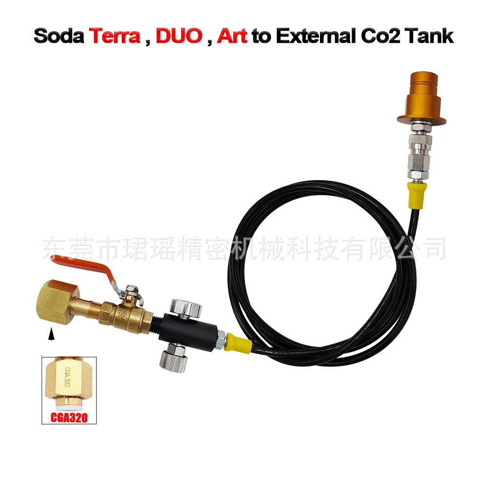 Sodastream DUO/Terra soda sparkling water machine connected to CO2 large bottle trachea ball valve 1.5M