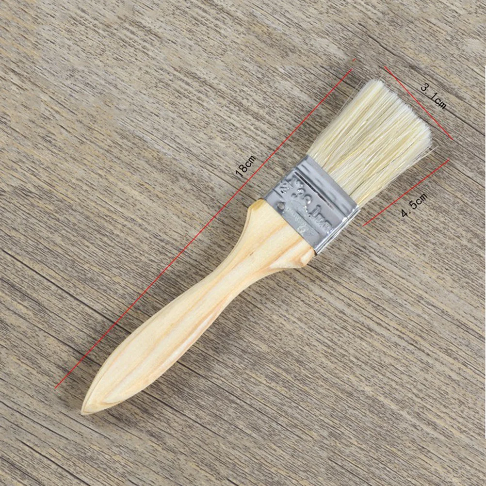 

9pcs Paint Brushes Natural Bristle For Furniture Wall Restoration Smooth Finish Wood Handle Artiste Painting Tools Set