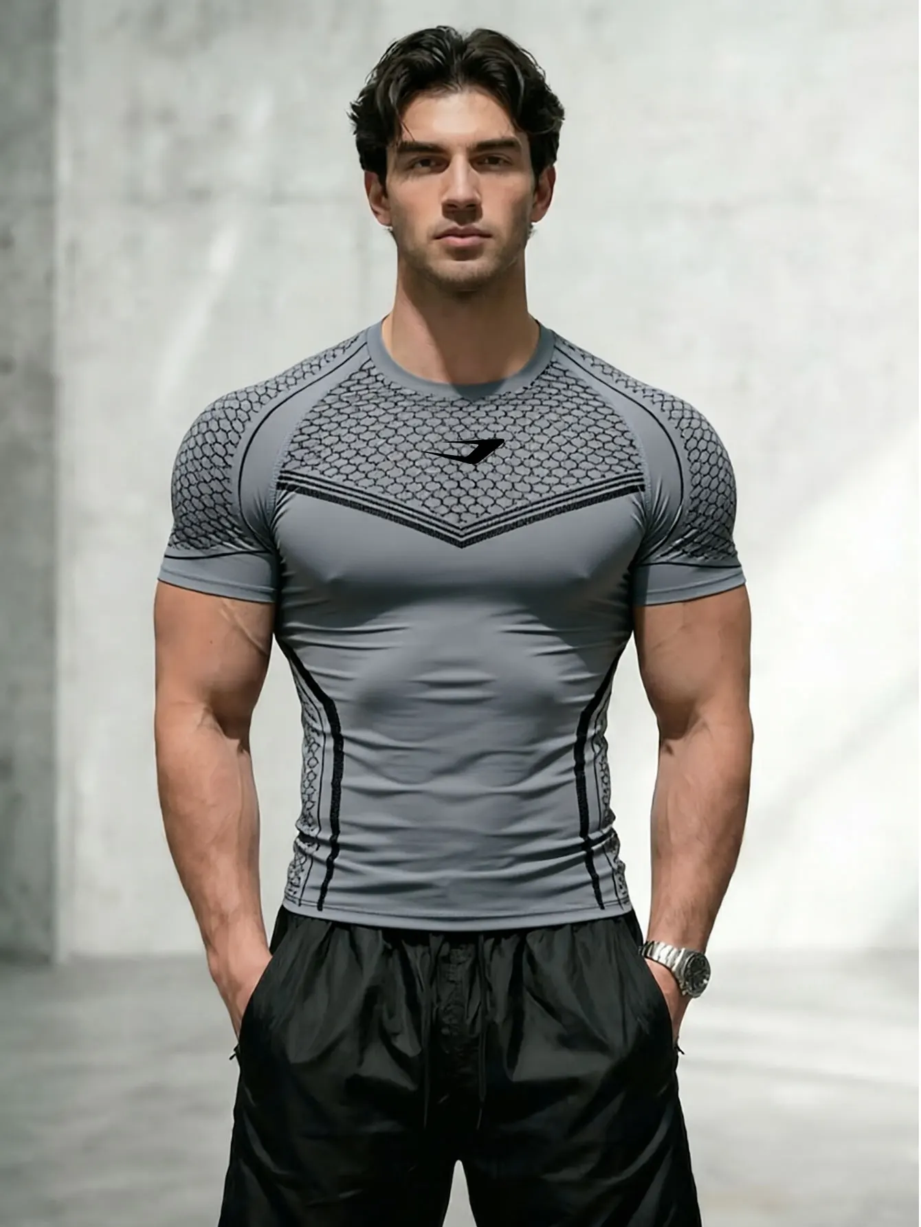 Men Running Compression Short Sleeve Sport Tee Gym Fitness Sportshirts Male Jogging Sportswear Homme Athletic Shirt Tops