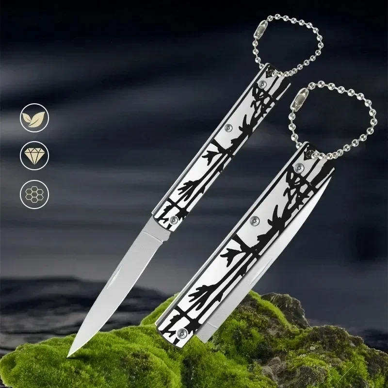 Portable Pocket Mini Folding Knife Animal Pattern Keychain Accessories Camping Travel Outdoor Cutting Tools Holiday Gifts