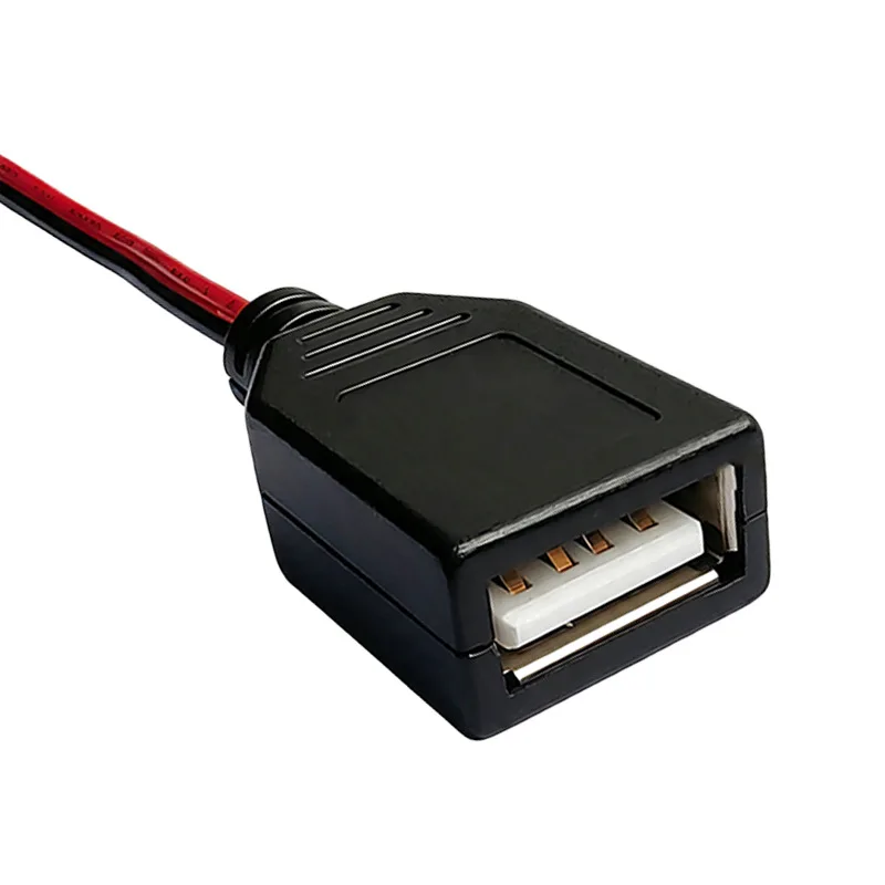 5Pcs USB Female to XH2.54-2P Female Terminal Cable, 2-Core Power Cord, USB Socket Adapter Wire for Cooling Fan & Radiator