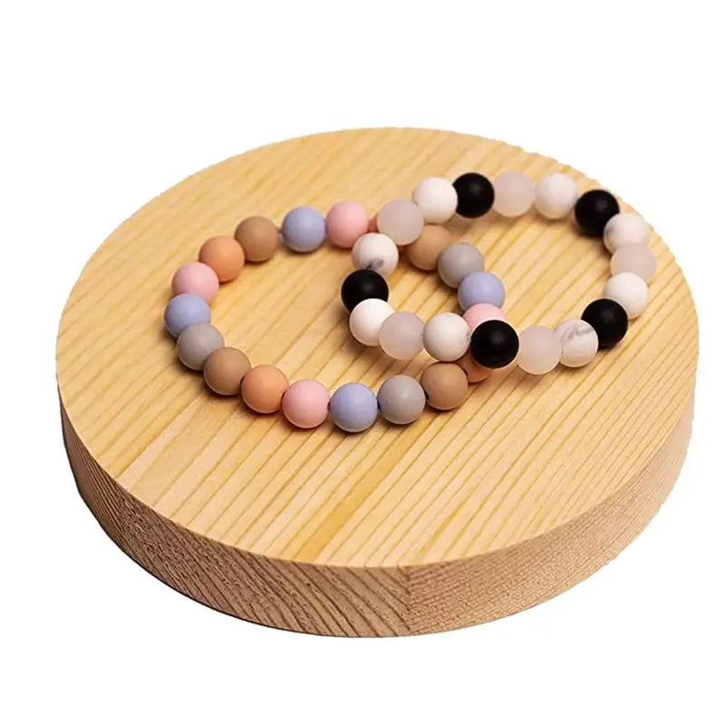 

*CLOS Silicone Beads 100 Pieces 9 mm Silicone Beads Bulk - Matte Neutral Color Assortment