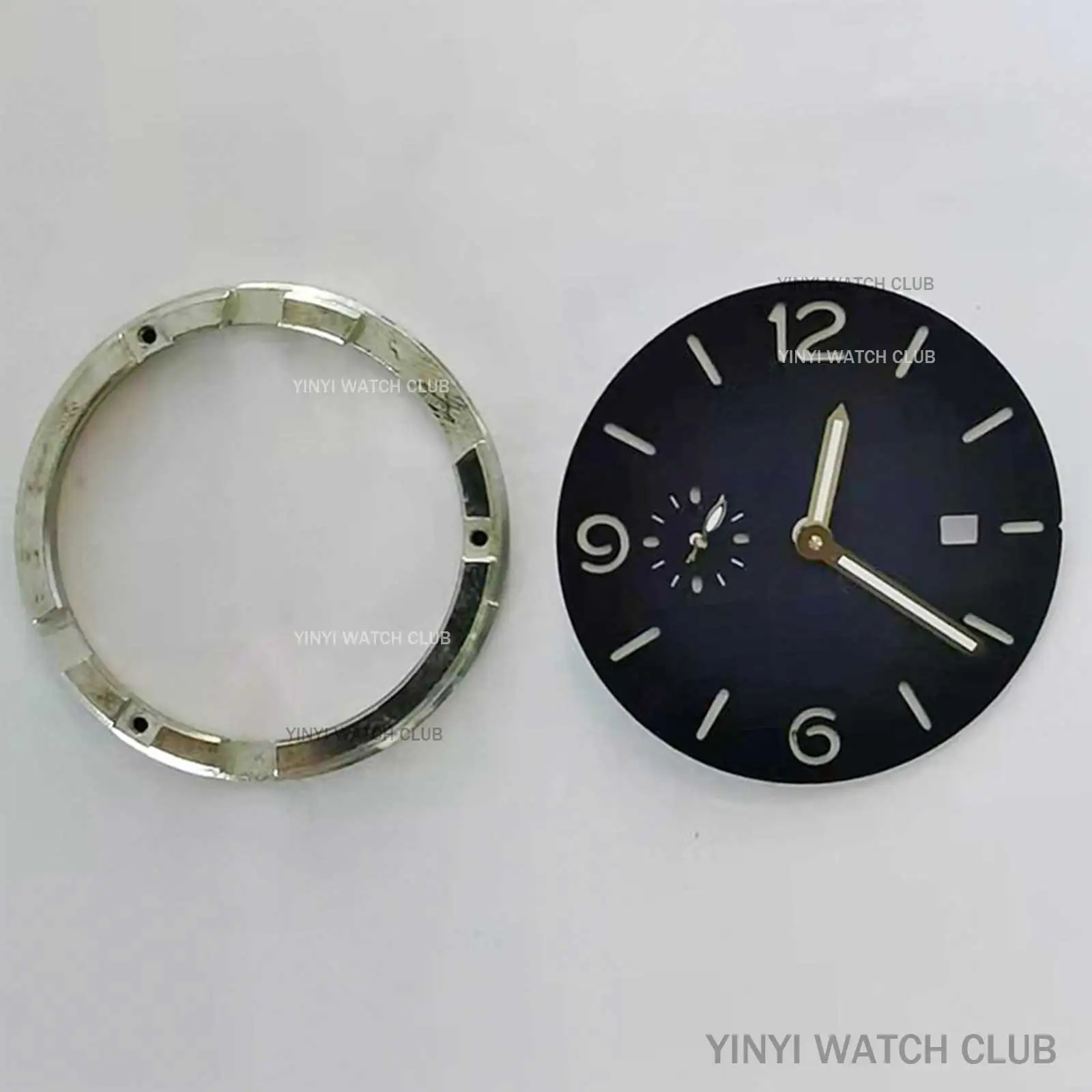 45mm Watch Case Sliver Substitution For Panerai with 36.2mm watch dial with Night light needle fit  ST2555 Movements