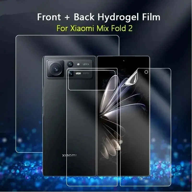 1 Set Hydrogel Film for Xiaomi Mi Mix Fold 4 3 2 Clear Front & Back & Inner Soft Screen Protector Film Not Glass