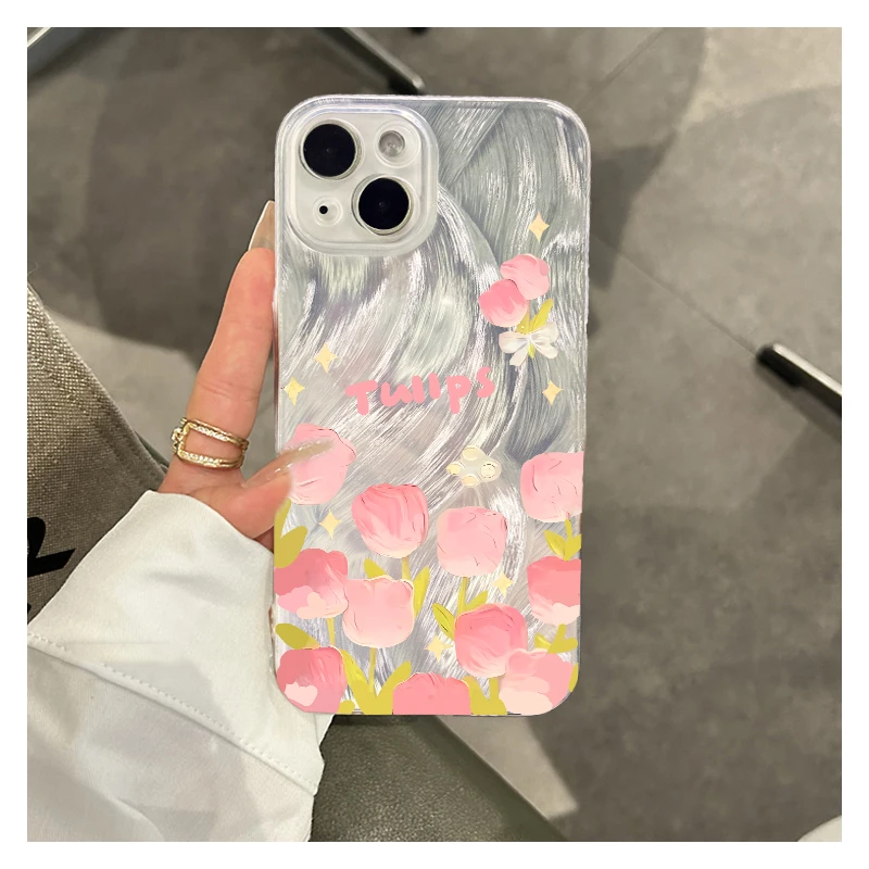 Flower graffiti Case For Realme C53 C21Y C35 C55 5 6 7 8 9 10 Pro 5i 6i 7i 8i 11 C11 C12 C15 C25 C33 C30 C51 Note 50 TPU Cover