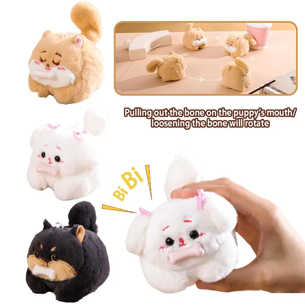 

Lovely Puppy Doll Plush Toy Cute Plush Dog Tail Wagging DIY Keychain Pendant Cartoon Animal Plush Keychain Toys Kids Toy Gift