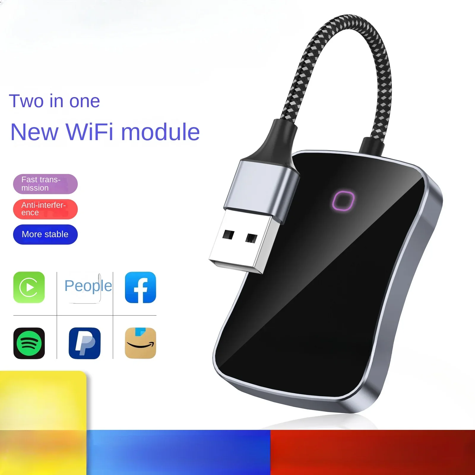 Wired to wireless 2-in-1 car interconnection smart box