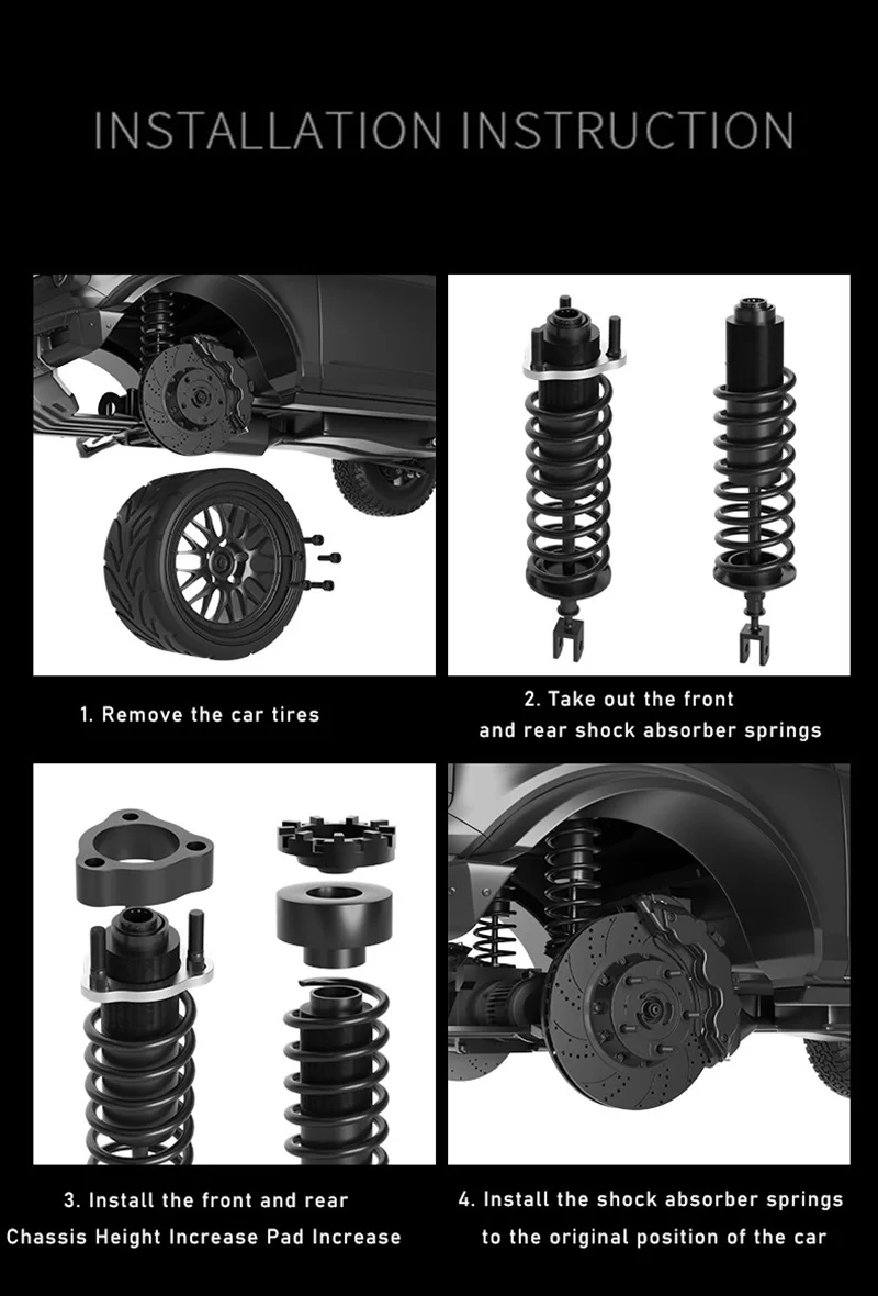 4 pz 2 pollici per GMW Great Wall Tank 300 Chassis aumento dell'altezza Pad aumento nel telaio del veicolo altezza flangia piastra