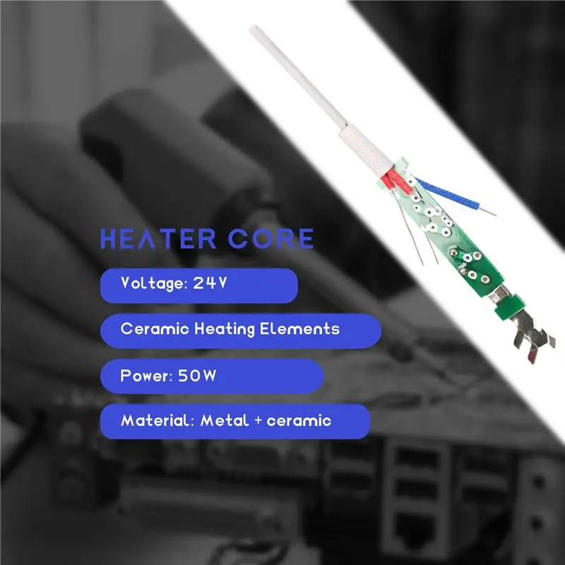 A23E-2Pcs A1321 Heating Elements 24V 50W Heater Core For HAKKO 936 937 8586 Soldering Iron Saike Soldering Station