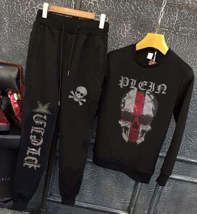 Men Winter Set Brand Tracksuit with Thermal Lining Combines Warmth Street Style Men Suits