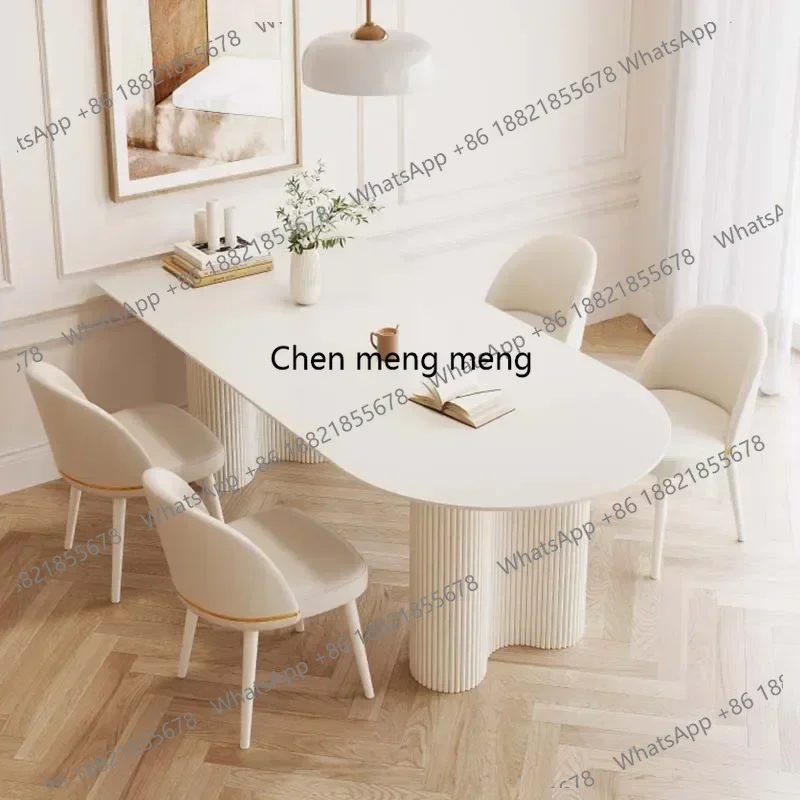 Balcony White Dining Table Japanese Minimalist Luxury Kitchen Dining Table Modern Design Muebles De Cocina Home Furniture