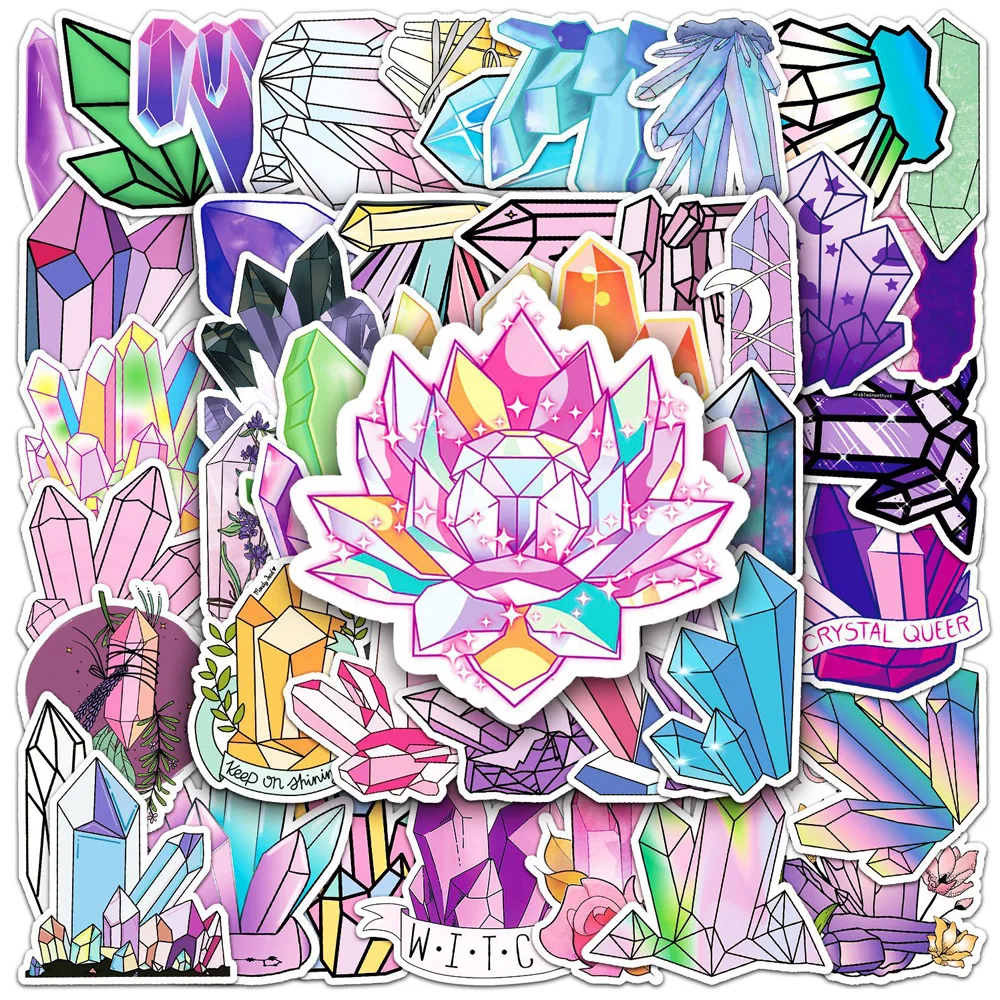 

10/30/50pcs Cartoon Lucky Crystal Graffiti Stickers Aesthetic Decal DIY Laptop Scrapbook Guitar Waterproof Funny Sticker Kid Toy