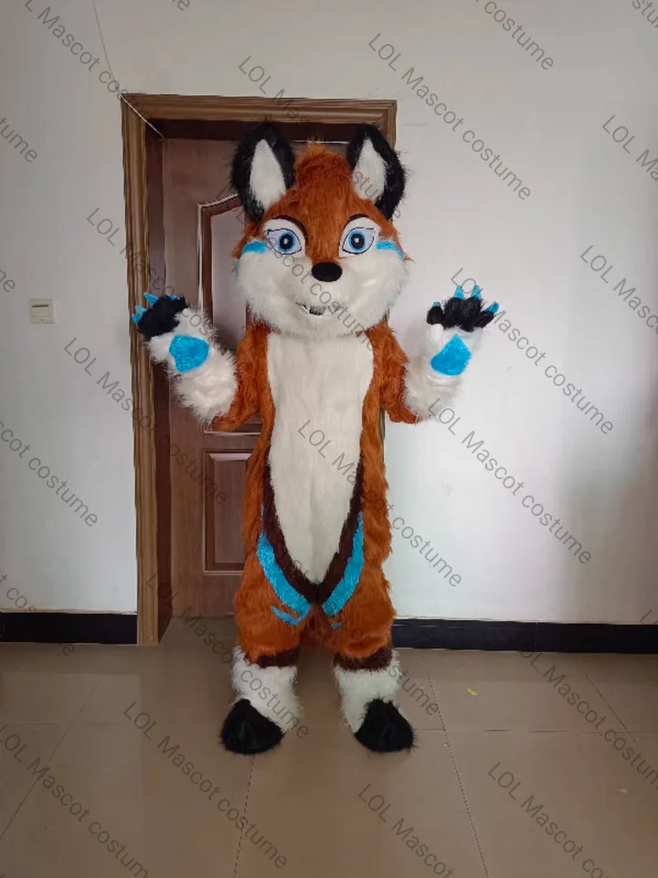 Robe de fête en fourrure de loup en peluche, tenue de carnaval, costume de mascotte d'halloween, livraison gratuite, nouvelle collection, offre spéciale