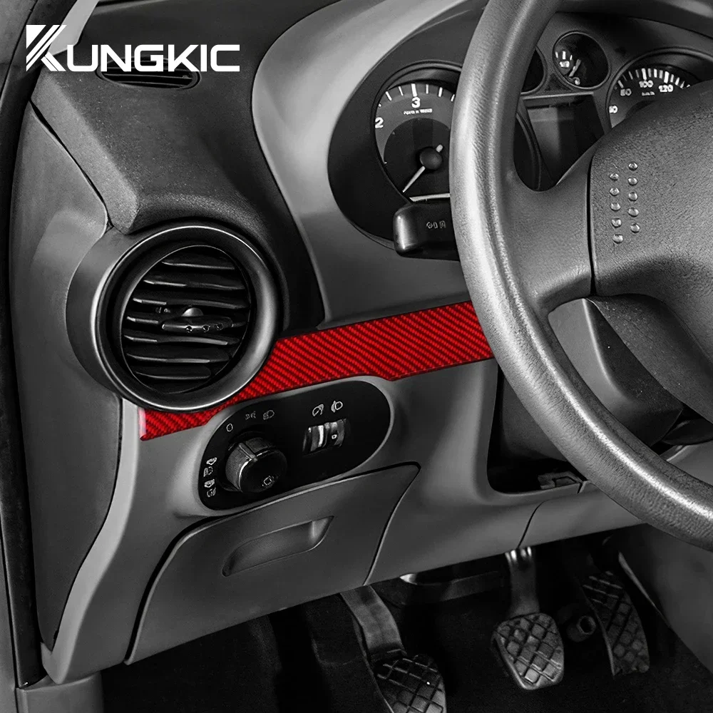 

For Seat Ibiza 6l 2003 2004 2005 2006 2007 2008 LHD Real Soft Carbon Fiber Sticker Car Main Driver Strip Interior Accessories
